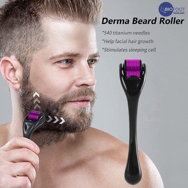 Derma Roller Pro Grip Tools  0.5mm with 540 Titanium Needles : Skin Rejuvenation, Hair Growth, and Cellulite Reduction - Pain-Free Treatment for Thicker, Elastic Skin and Fuller Hair Pack of 1 - Image 8