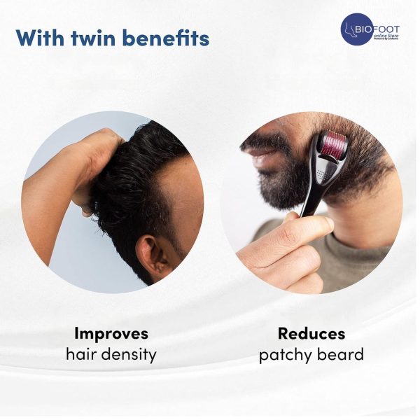 Derma Roller Pro Grip Tools  0.5mm with 540 Titanium Needles : Skin Rejuvenation, Hair Growth, and Cellulite Reduction - Pain-Free Treatment for Thicker, Elastic Skin and Fuller Hair Pack of 1 - Image 9