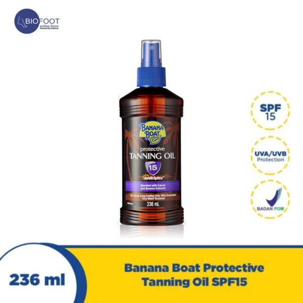 Banana Boat Protective Tanning Oil-SPF15-Carrot & Banana Extracts-Deep Long Lasting Color-Water Resistant-Leaves Skin Feeling Silky Soft-AvoTriplex Formula-Helps Prevent Sunburn-236ML - Image 5