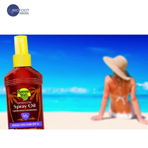 Banana Boat Protective Tanning Oil-SPF15-Carrot & Banana Extracts-Deep Long Lasting Color-Water Resistant-Leaves Skin Feeling Silky Soft-AvoTriplex Formula-Helps Prevent Sunburn-236ML - Image 4