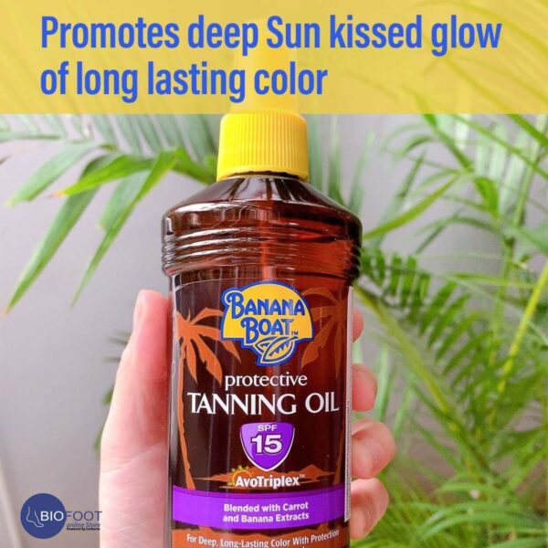Banana Boat Protective Tanning Oil-SPF15-Carrot & Banana Extracts-Deep Long Lasting Color-Water Resistant-Leaves Skin Feeling Silky Soft-AvoTriplex Formula-Helps Prevent Sunburn-236ML - Image 6
