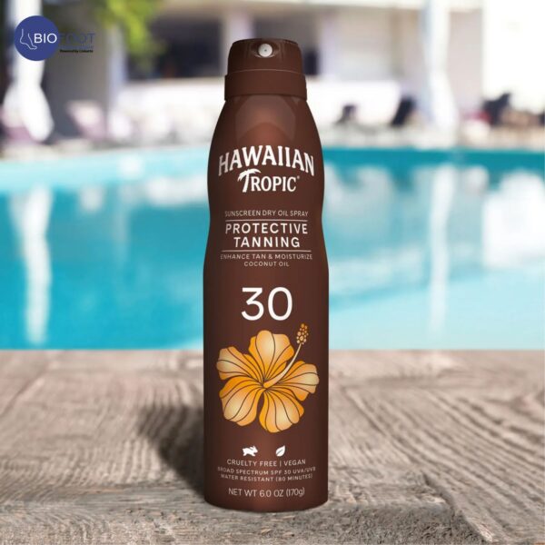 Hawaiian Tropic Protective Tanning Dry Oil Continuous Spray, SPF 30 170G - Image 4