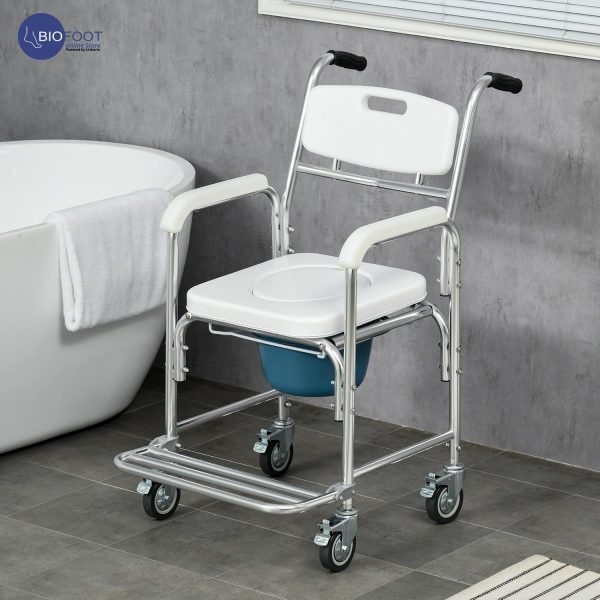Euromed Bathroom Chair with Small Wheels 8961L - Image 7