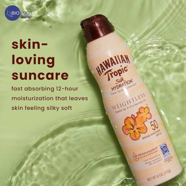 Hawaiian Tropic Silk Hydration Weightless Continous Spray Sunscreen SPF 50 170g - Image 2