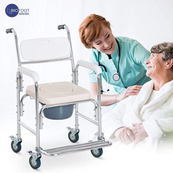 Euromed Bathroom Chair with Small Wheels 8961L - Image 3