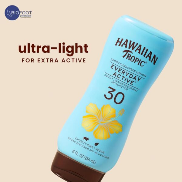 Hawaiian Tropic Sports Sunscreen Lotion Everyday Active, SPF 30 236ml - Image 2