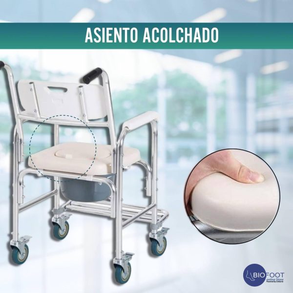 Euromed Bathroom Chair with Small Wheels 8961L - Image 5
