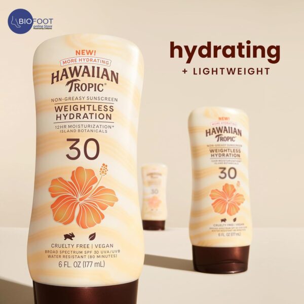 Hawaiian Tropic Weightless Hydration Lotion SPF 30, 177ml - Image 2