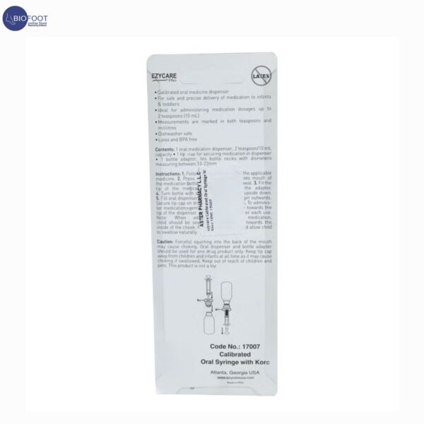 Ezycare Oral Syringe with KORC 10ml 17007 - Image 2