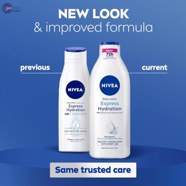 NIVEA Body Lotion Normal & Dry Skin, Express Hydration Sea Minerals, 250ml - Image 4