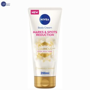 NIVEA LUMINOUS 630 Marks and Spots Reduction Body Cream, Even Skin Tone, Reduced Visibility of Stretch Marks, Sun Blemishes and Pigment Spots, 48H Moisture, Clinically Proven, 200ml