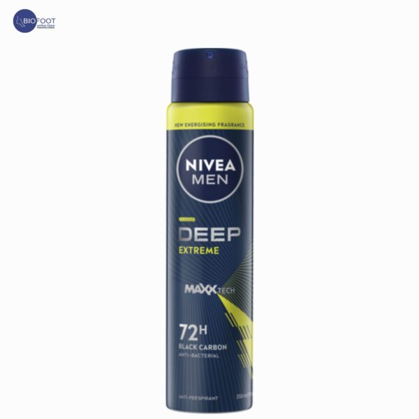 Nivea Men Deep Extreme Black Carbon 72hr Anti Persperant Spray 150ml