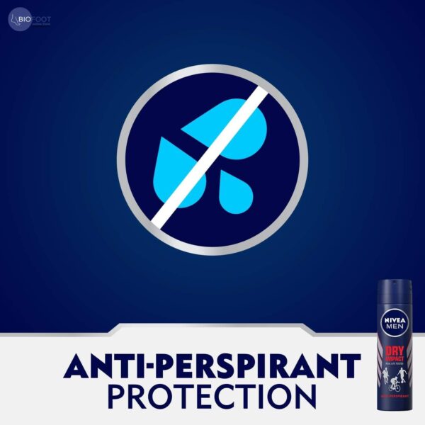 Nivea Men Dry Impact Skin Friendly 48h Dual Protect 150ml - Image 3