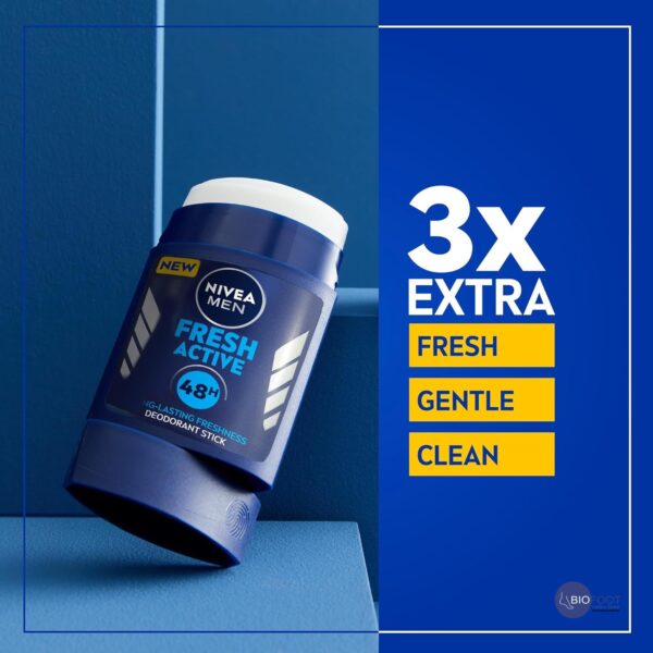 NIVEA Men Fresh Active 48H Deodorant Stick 50ml - Image 3