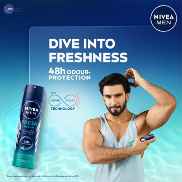 Nivea Men Fresh Ocean Long Lasting Freshness  48h 150ml - Image 2