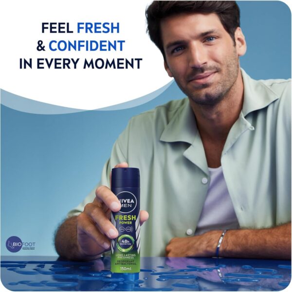 Nivea Men Fresh Power Quick Dry 48h 150ml - Image 2