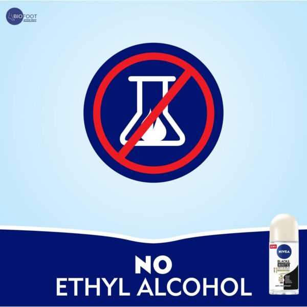 Nivea Black & White Invisible Silky Smooth Deo-Roll On48h 50ml - Image 4