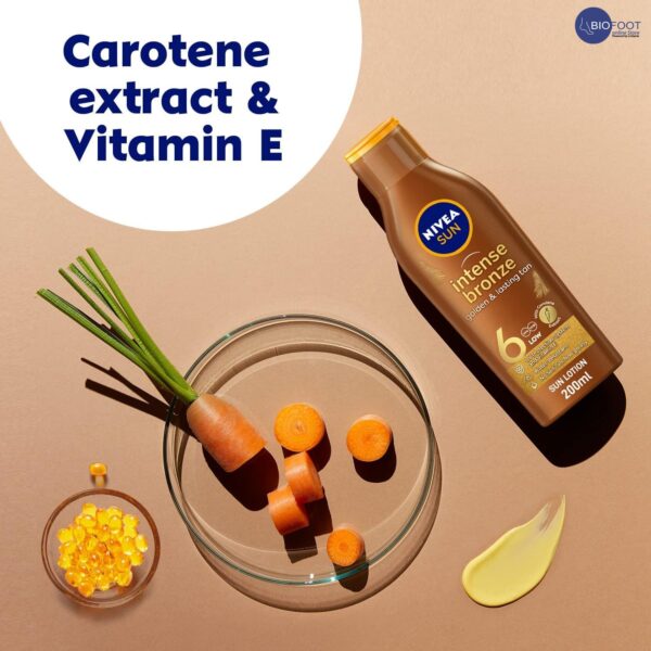 NIVEA Sun Intense Bronze Golden & lasting Tan SPF6 200ML - Image 3