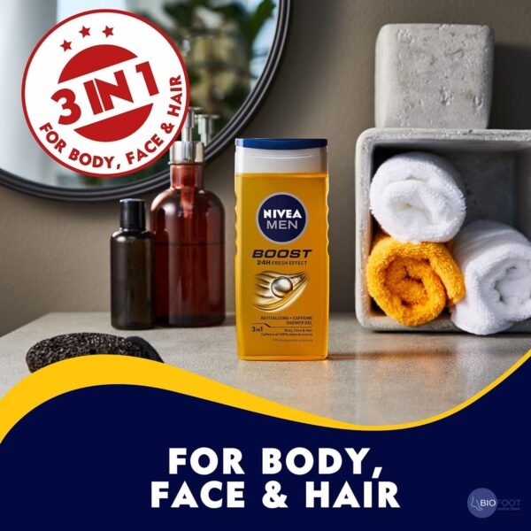 Nivea Men Shower Gel Boost 250 ML - Image 3