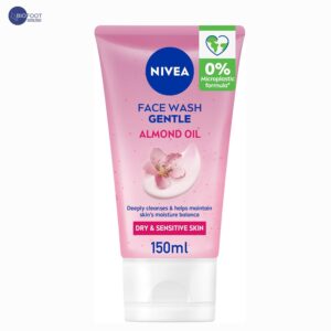 NIVEA Face Wash Cleanser, Gentle Cleansing, Dry Skin, 150ml