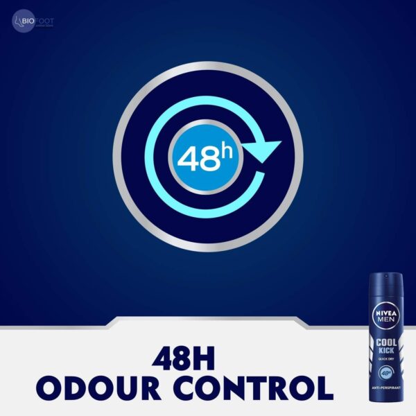 Nivea Men Cool Kick Dry Quick 48h 150ml - Image 5