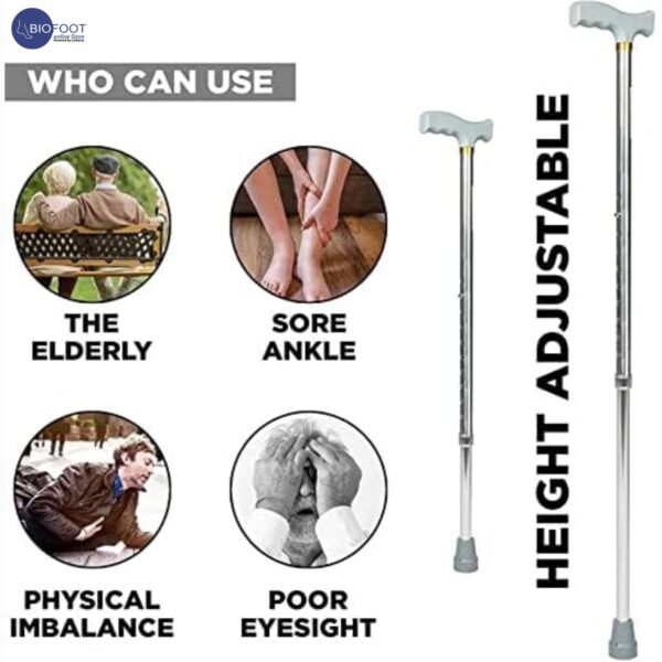 EUROMED ADJUSTABLE WAKING STICK 920L-SILVER - Image 5
