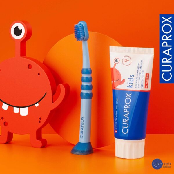 Curaprox Kids Strawberry Zero Fluoride Toothpaste 60ml - Image 4