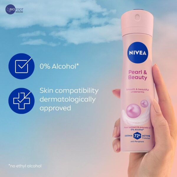 Nivea Pearl & Beauty Anti-Prespirant Soft & Smooth Pearl extract & Avocado 150ml - Image 4