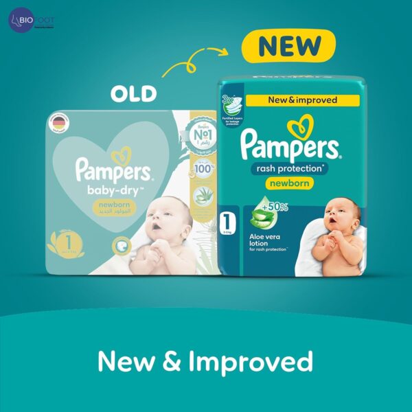Pampers  New Born Rash Protection Size 1 2-5kg 21 Diapers - Image 2