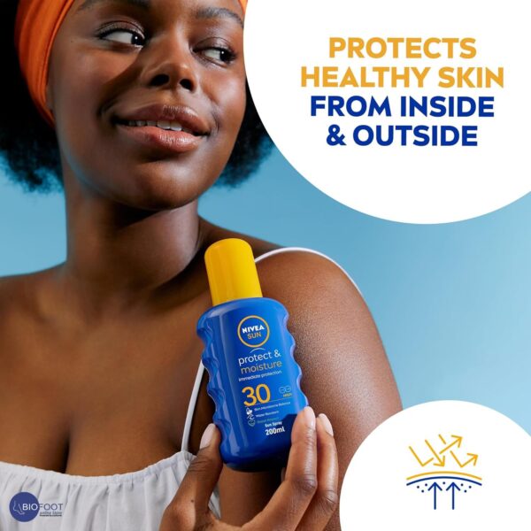 Nivea Sun Protect & Moisture 5in1 30 High 48H 200ml Spray - Image 2