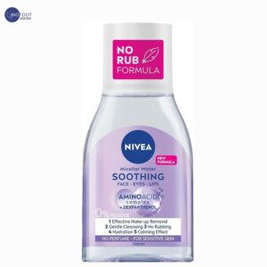 NIVEA Face Micellar Water, Smoothing, Face Eyes Lips Makeup Remover, Sensitive Skin, 100ml