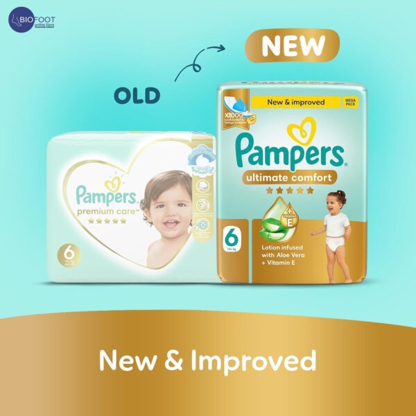 Pampers Ultimate Comfort with Aloe Vera Lotion + Vitamin E Size 6, 13+ kg, 36 Diapers - Image 5