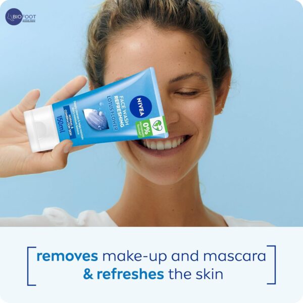NIVEA Lotus Flower Refreshing Face Wash offer pack 2pcs of 150ml - Image 4
