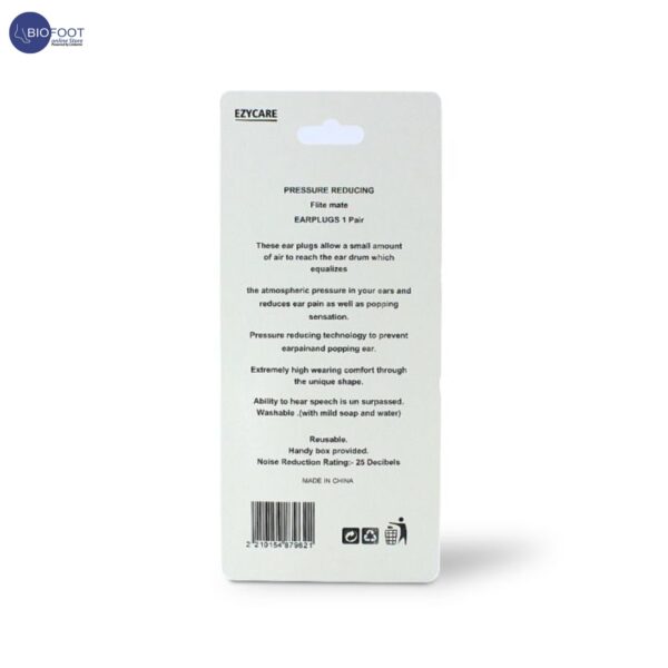 Ezycare Flite Mate Pressure Reducing Ear Plugs 10010 - Image 2