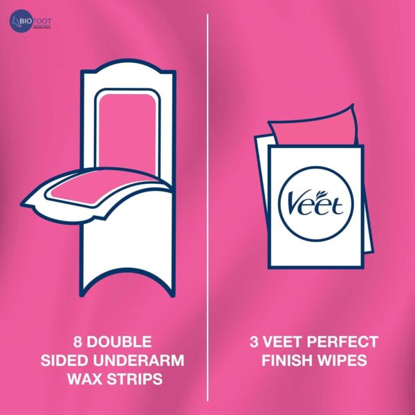 Veet Pure Underarm Wax Strips Sensitive 16pcs - Image 2