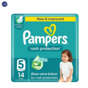 Pampers Rash Protection Taped , Size 5, 11-16kg 14Diapers