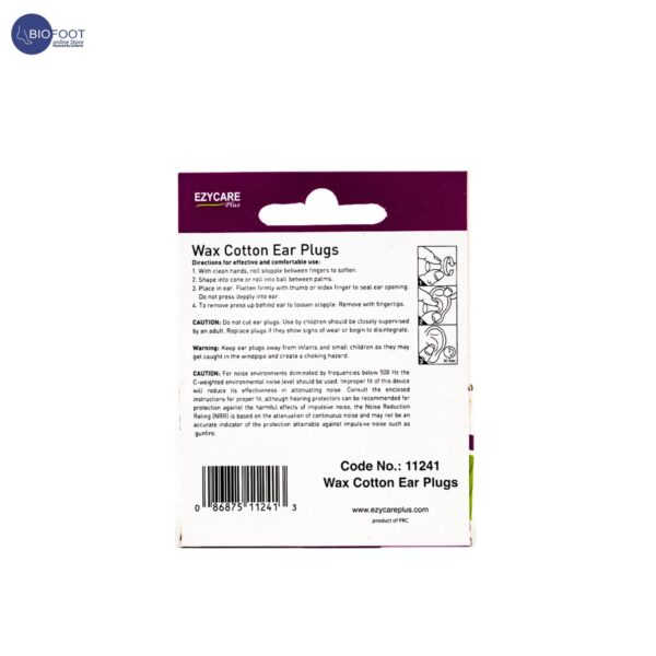 Ezycare Plus Wax Cotton Ear Plugs 2pair - Image 2