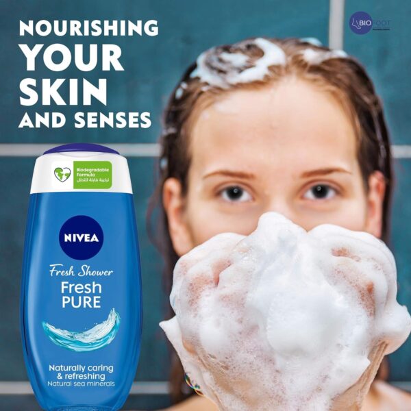 NIVEA Fresh Shower Gel Fresh Pure with Vitamins 250ml - Image 2