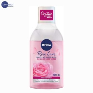 NIVEA Face Micellar Water, Makeup Remover, Rose Care with Organic Rose, All Skin Types, 400ml
