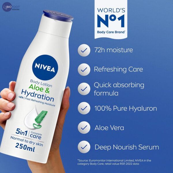 Nivea Aloe & Hydration 48H 250ml - Image 2