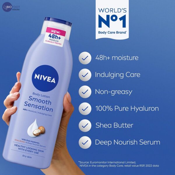 Nivea Body Lotion Shea Smooth, with Deep Moisture Serum 48h 250ml - Image 6