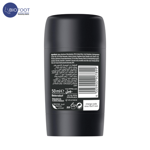 NIVEA Men Black White Invisible Original 48H Deodorant Stick 50ml - Image 5