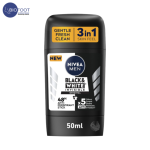 NIVEA Men Black White Invisible Original 48H Deodorant Stick 50ml