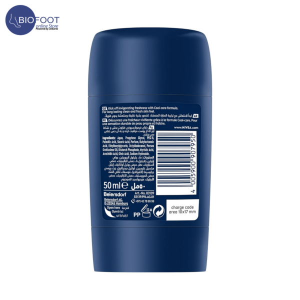 NIVEA Men Cool Kick 48H Deodorant Stick 50ml - Image 6
