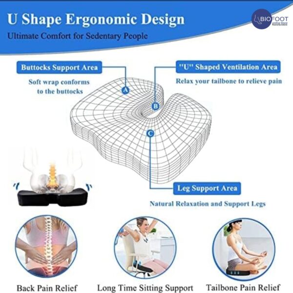 Comforto Sitting Pro U Shape Memory Foam Cushion - Image 3