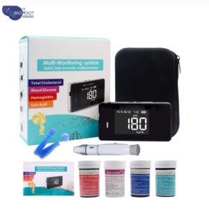 Accu Answer Multi Monitoring System Cholesterol, Glucose, Hemoglobin & Uric Acid Blood Test Meter