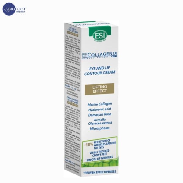 ESI Biocollagenix Eye Lip Cream Lifting, 15 ml with Damascus Rose, Collagen & Hyaluronic Acid - Reduces Wrinkles, Firms & Smooths Skin, Hydrates, Fast Absorption, Filler Effect, Improves Skin Tone - Image 2