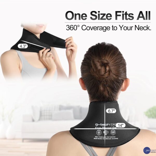 Q-Tech Cryo-Thermal Sleeves Solid Silicone Gel, Hot and Cold Pack for Neck Rehabilitation - Image 5