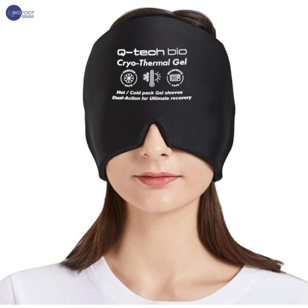 Q-Tech Cryo-Thermal Sleeves Solid Silicone Gel, Hot and Cold Pack for Head Rehabilitation