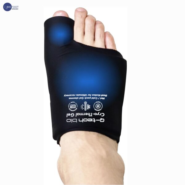 Q-Tech Cryo-Thermal Sleevesl Solid Silicone Gel, Hot and Cold Pack for Bunion Rehabilitation